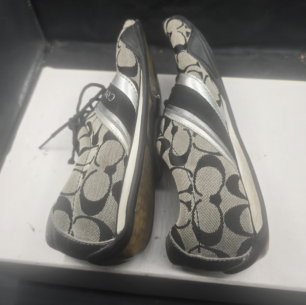 Coach Black and Silver Patterned‎ Sneakers - Picture 6 of 7